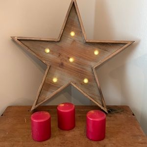 3x3 Red Pillar candles. New